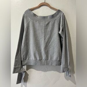 Lulus Off The Shoulder Sweater w/ Tie Sleeves